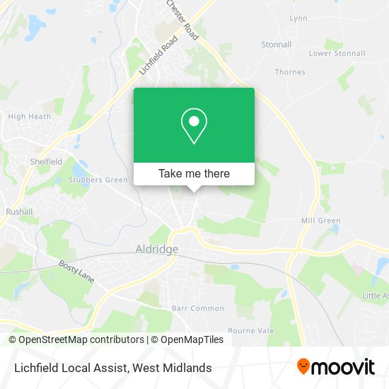 Lichfield Local Assist map