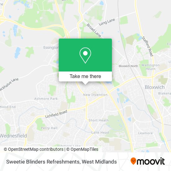 Sweetie Blinders Refreshments map