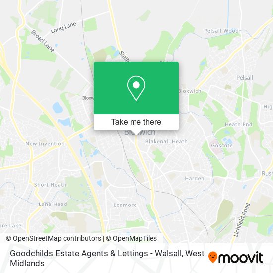 Goodchilds Estate Agents & Lettings - Walsall map