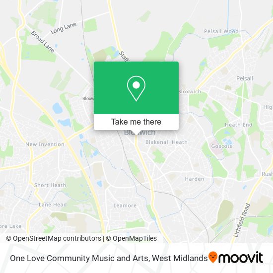 One Love Community Music and Arts map