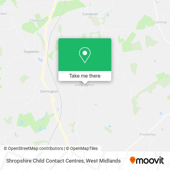 Shropshire Child Contact Centres map
