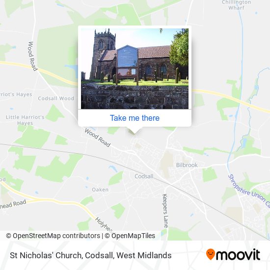 St Nicholas' Church, Codsall map
