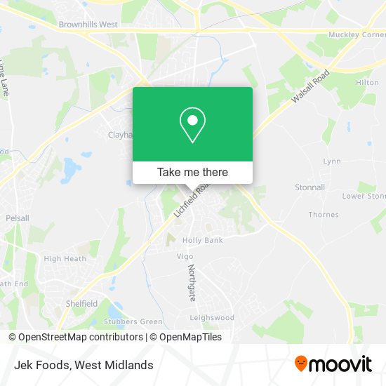 Jek Foods map