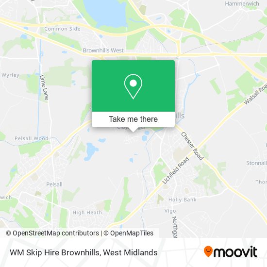 WM Skip Hire Brownhills map