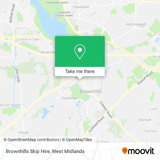 Brownhills Skip Hire map