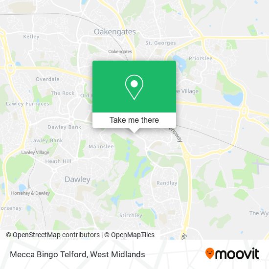 Mecca Bingo Telford map