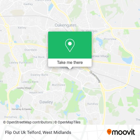 Flip Out Uk Telford map