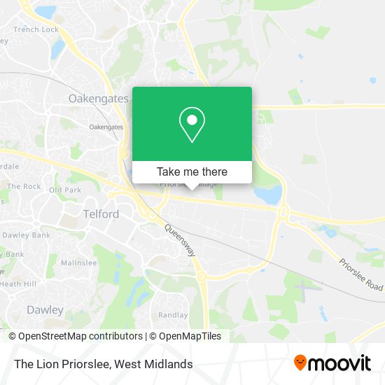 The Lion Priorslee map
