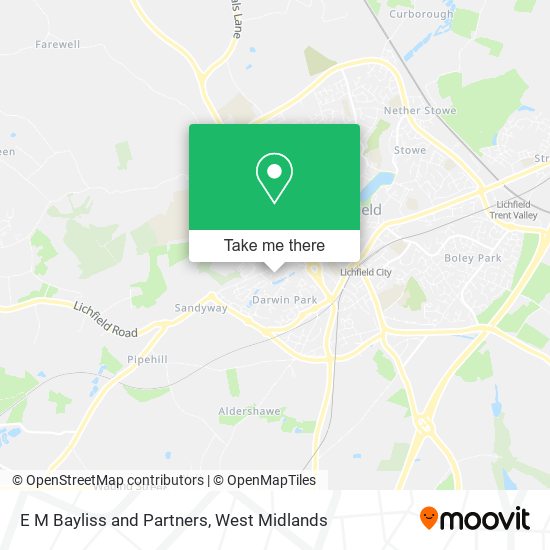 E M Bayliss and Partners map