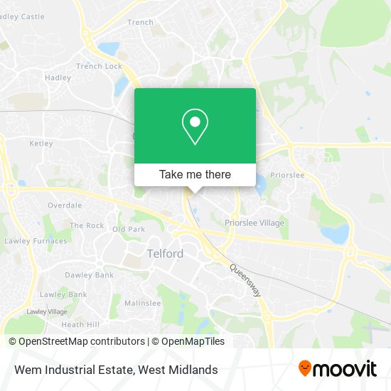 Wem Industrial Estate map