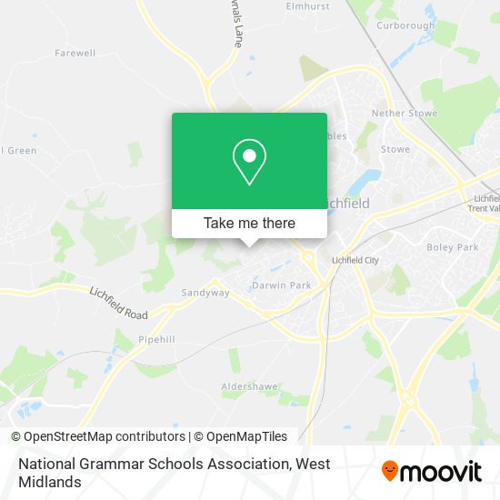 National Grammar Schools Association map