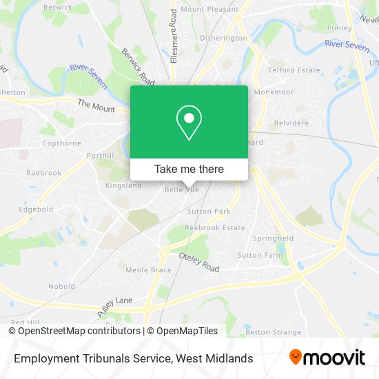 Employment Tribunals Service map