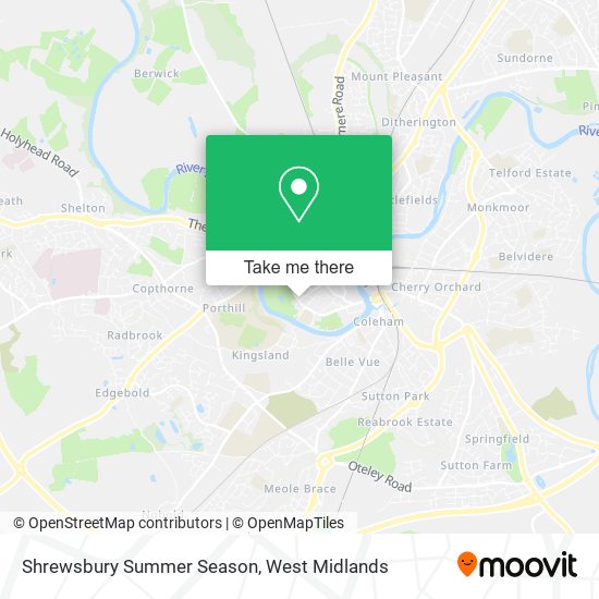 Shrewsbury Summer Season map