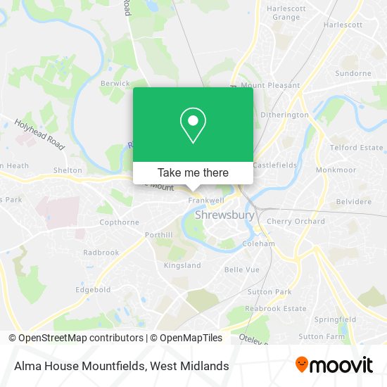 Alma House Mountfields map