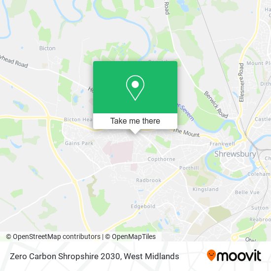Zero Carbon Shropshire 2030 map