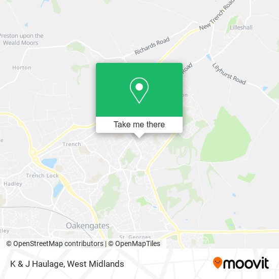 K & J Haulage map