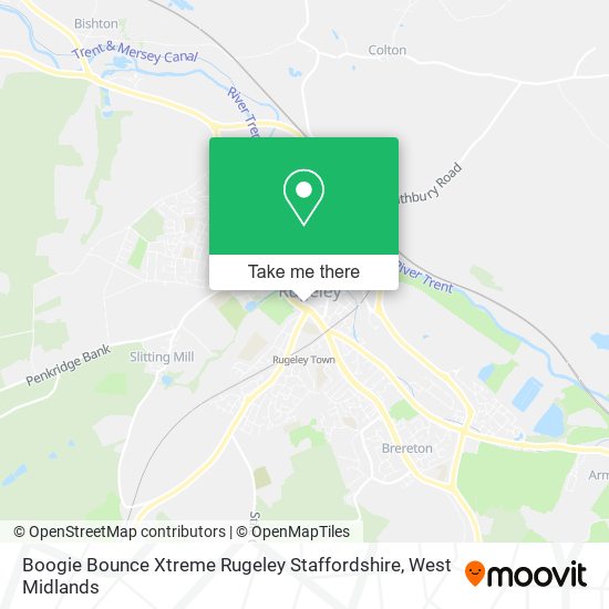 Boogie Bounce Xtreme Rugeley Staffordshire map