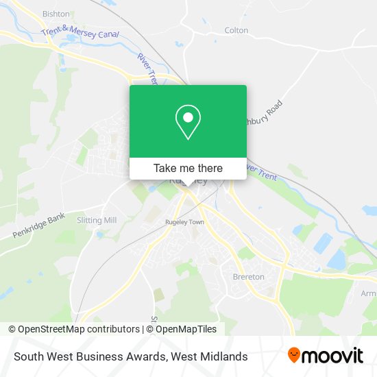 South West Business Awards map