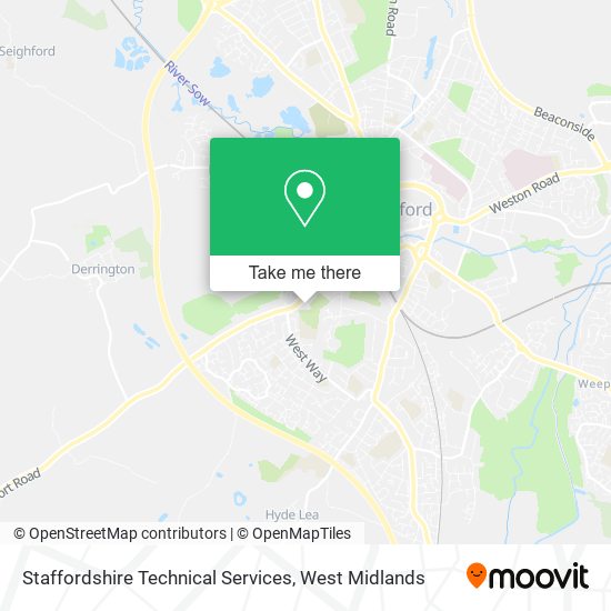 Staffordshire Technical Services map