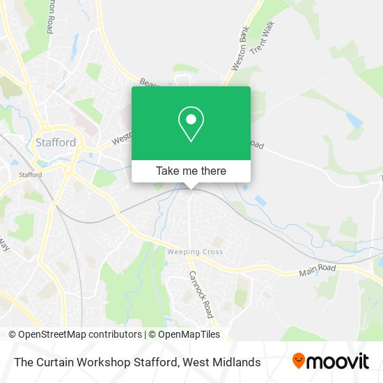 The Curtain Workshop Stafford map