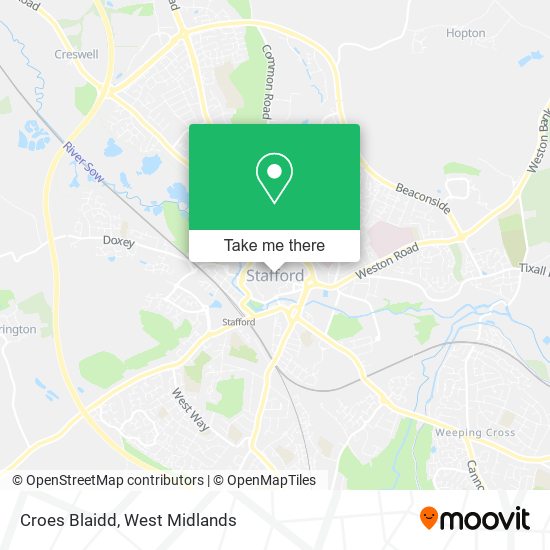 Croes Blaidd map