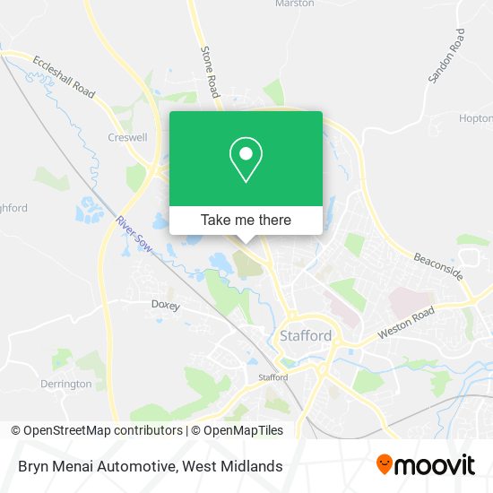 Bryn Menai Automotive map