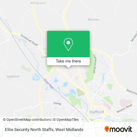 Elite Security North Staffs map