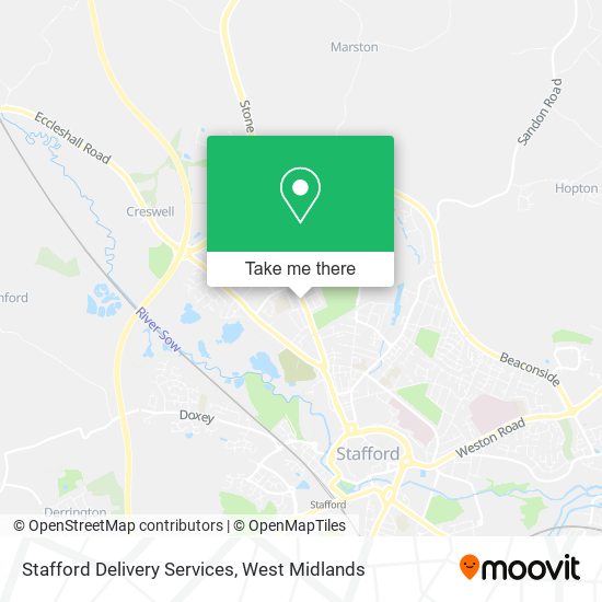 Stafford Delivery Services map