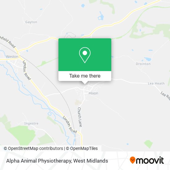 Alpha Animal Physiotherapy map