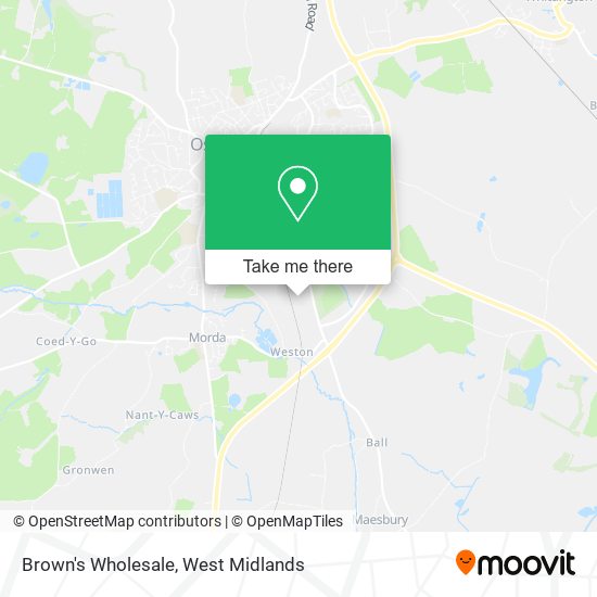 Brown's Wholesale map