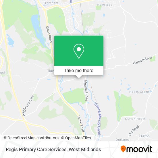 Regis Primary Care Services map