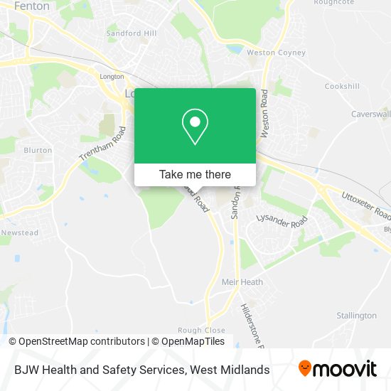 BJW Health and Safety Services map