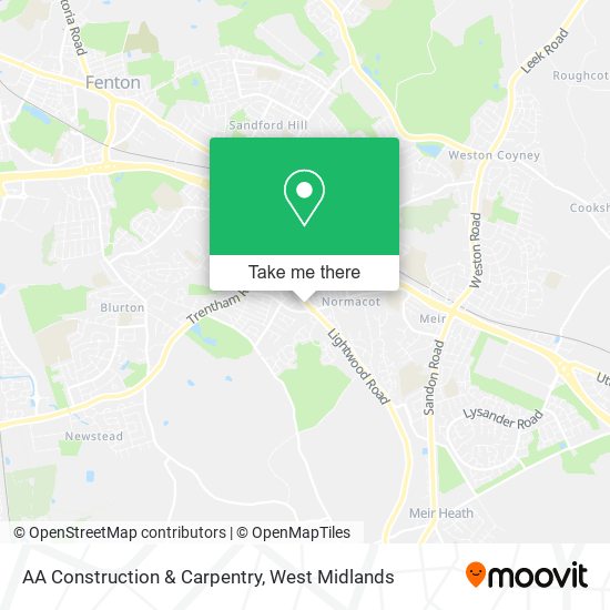 AA Construction & Carpentry map