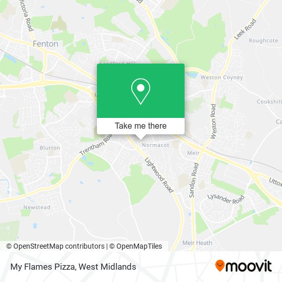 My Flames Pizza map