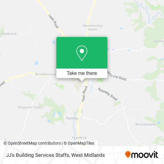 JJ's Building Services Staffs map