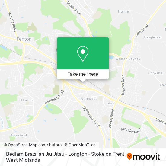 Bedlam Brazilian Jiu Jitsu - Longton - Stoke on Trent map