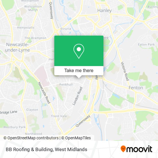 BB Roofing & Building map