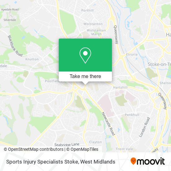Sports Injury Specialists Stoke map