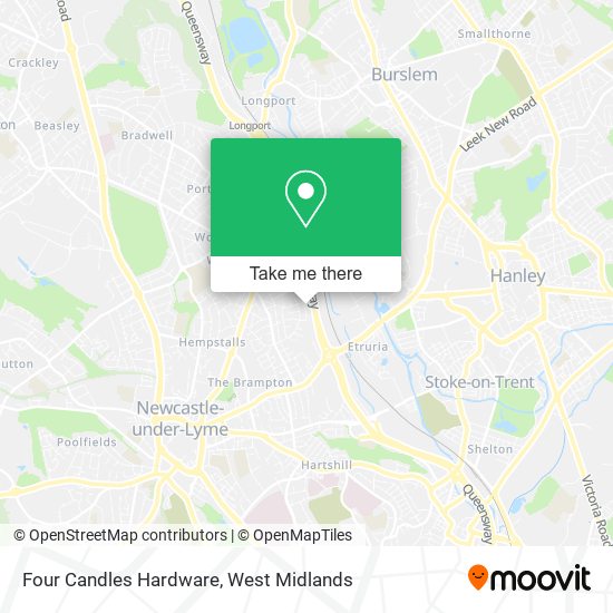 Four Candles Hardware map