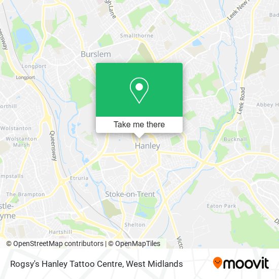 Rogsy's Hanley Tattoo Centre map