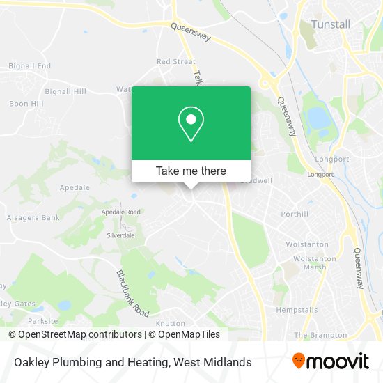 Oakley Plumbing and Heating map