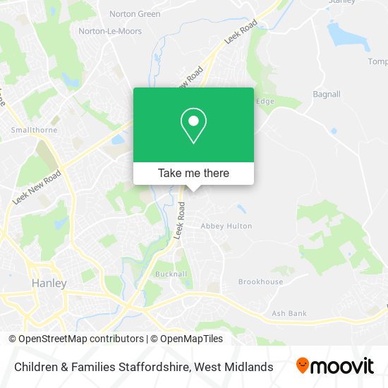 Children & Families Staffordshire map