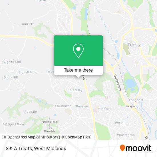 S & A Treats map
