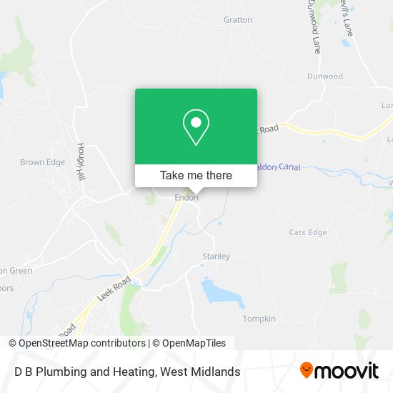 D B Plumbing and Heating map