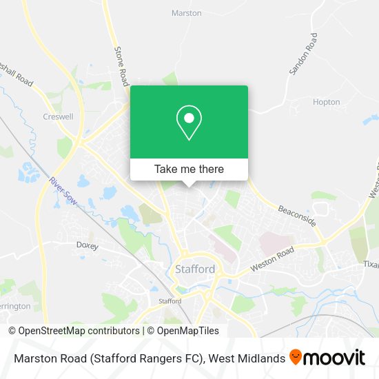 How to get to Marston Road (Stafford Rangers FC) in Common by bus or train?