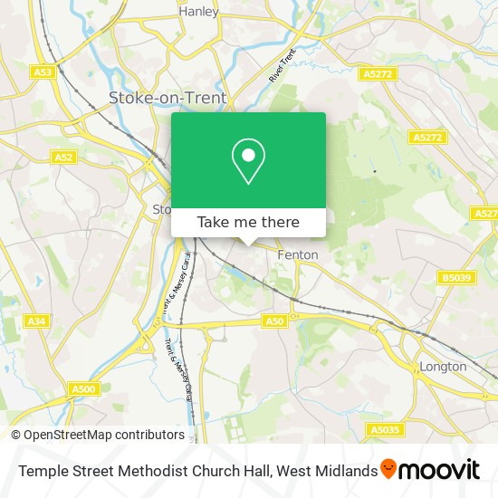 Temple Street Methodist Church Hall map