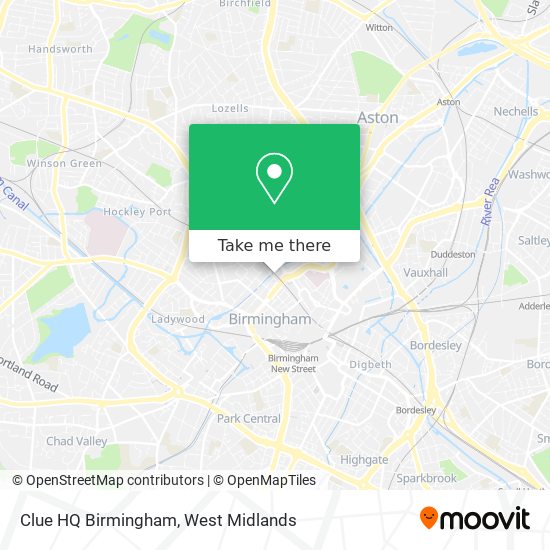 Clue HQ Birmingham map