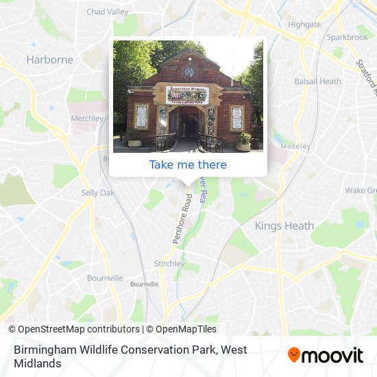 Birmingham Wildlife Conservation Park map