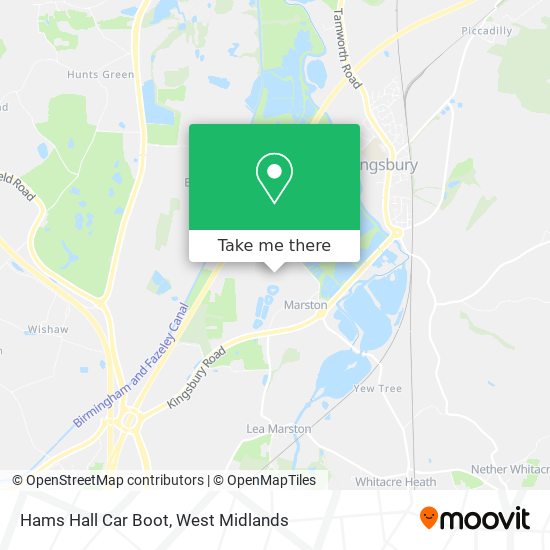 Hams Hall Car Boot map