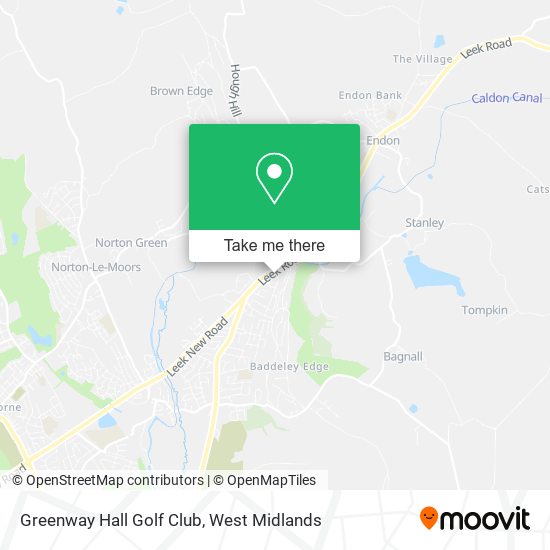 Greenway Hall Golf Club map